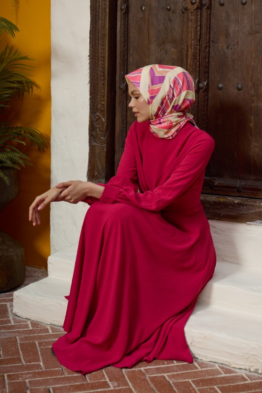 Moda Mevsimi İpekhan Marrakech Koleksiyonu Soft Pamuk Eşarp 1197-14 Soft Pembe