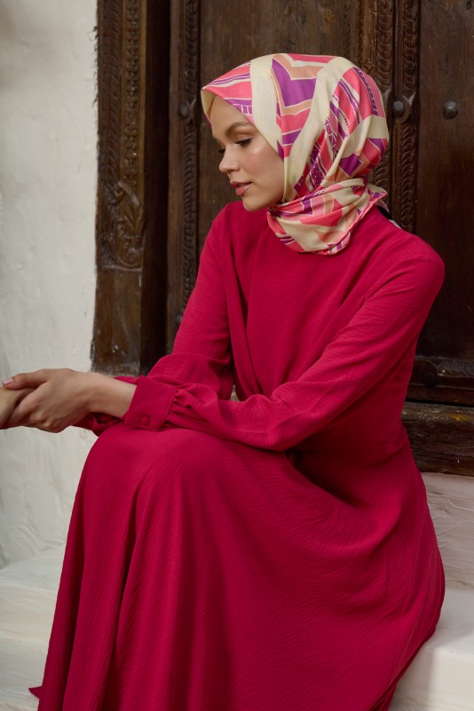 Moda Mevsimi İpekhan Marrakech Koleksiyonu Soft Pamuk Eşarp 1197-14 Soft Pembe