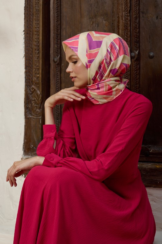 Moda Mevsimi İpekhan Marrakech Koleksiyonu Soft Pamuk Eşarp 1197-14 Soft Pembe