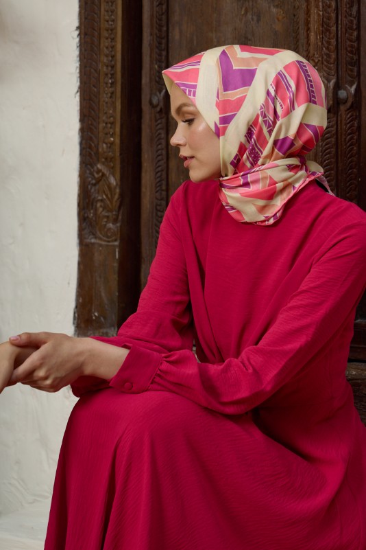 Moda Mevsimi İpekhan Marrakech Koleksiyonu Soft Pamuk Eşarp 1197-14 Soft Pembe