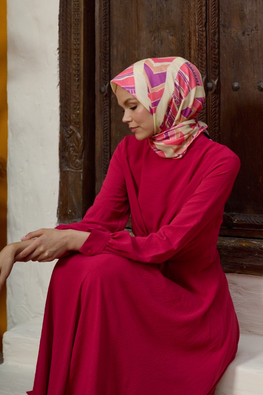 Moda Mevsimi İpekhan Marrakech Koleksiyonu Soft Pamuk Eşarp 1197-14 Soft Pembe