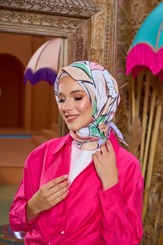 Moda Mevsimi İpekhan Soft Pamuk Eşarp 1199-04 Somon Lila