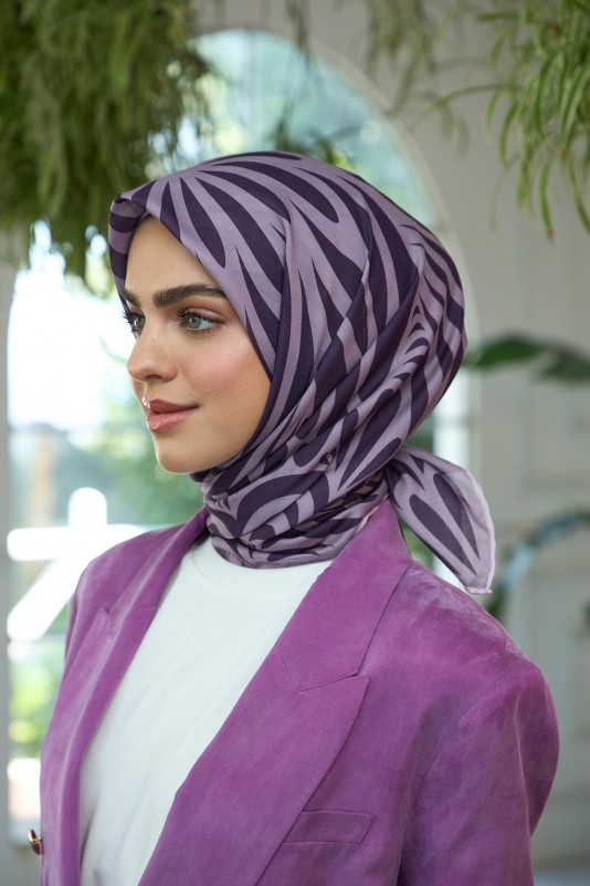 Moda Mevsimi İpekhan Soft Pamuk Eşarp 1184-02 Mürdüm Mor