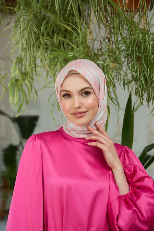 Moda Mevsimi İpekhan Soft Pamuk Eşarp 1184-13 Pudra Taş