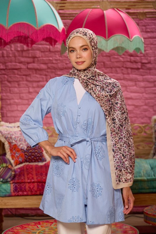 Moda Mevsimi İpekhan Soft Pamuk Şal 3046-27 Sütlü Kahve