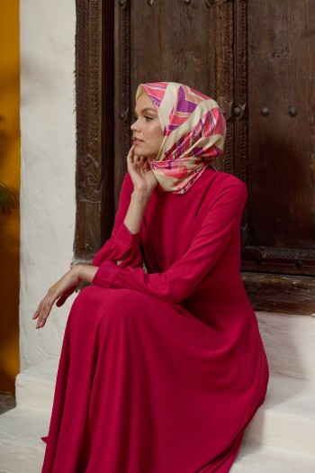 Moda Mevsimi İpekhan Marrakech Koleksiyonu Soft Pamuk Eşarp 1197-14 Soft Pembe