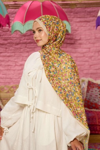 Moda Mevsimi İpekhan Soft Pamuk Şal 3046-03 Sarı Krem