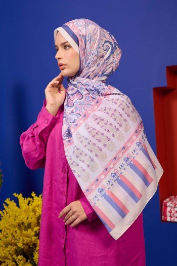 Moda Mevsimi İpekhan Soft Pamuk Şal 3049-12 Açık Pembe Mor