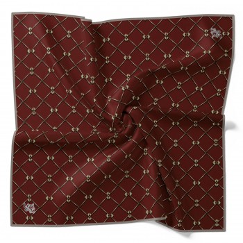 Moda Mevsimi Levidor Trend Desenli Twill Eşarp 5540-11 Bordo